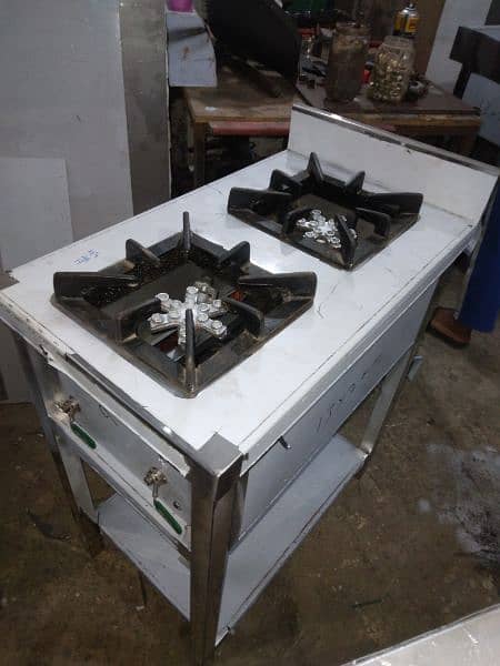 stove 3 burners size 24x43 stainless Steel non magnet 19