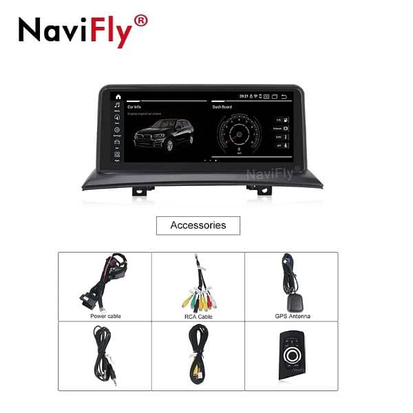 bmw e83 x3 android tv with complete accessories 2