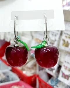 Cherry Shape Earrings Pair