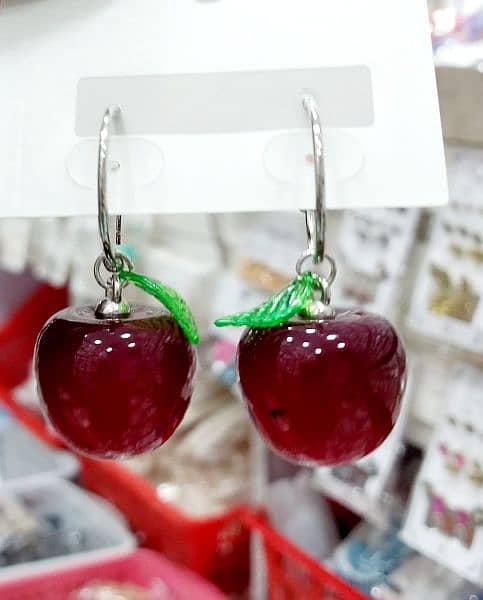 Cherry Shape Earrings Pair 0