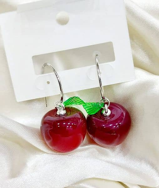 Cherry Shape Earrings Pair 1