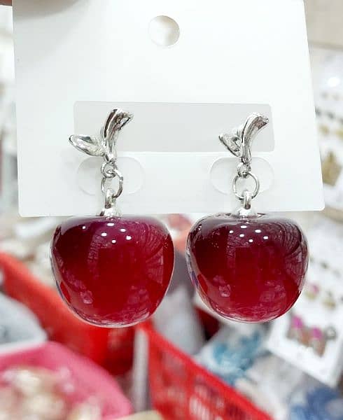 Cherry Shape Earrings Pair 4