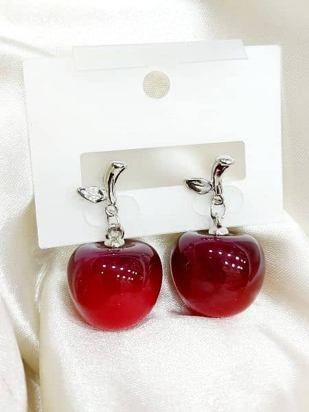 Cherry Shape Earrings Pair 6