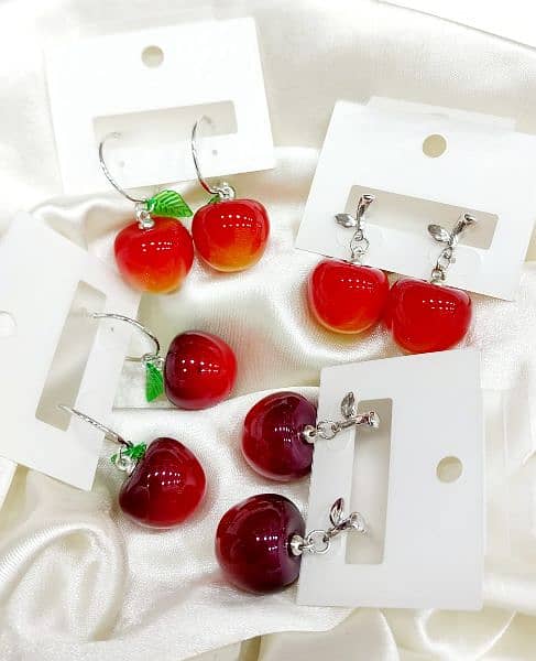 Cherry Shape Earrings Pair 7