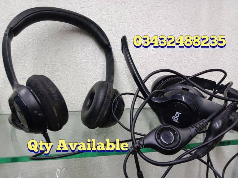 Logitech H 390 usb headphones with mic call center Plantronics jabra 2