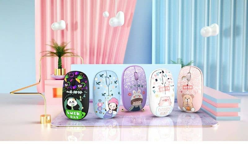 T9 2.4G Colour Pattern Wireless Mouse 1