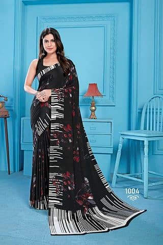 Saree Creap silk unstich saree with blouse saree for girl low price 13