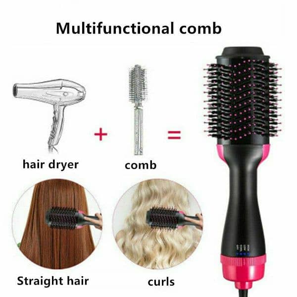 2 In 1 Hair Dryer And Volumizer Warm Air Fast Styling Straightener 2