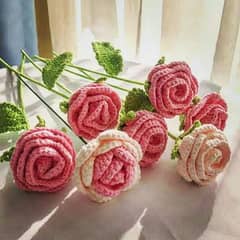 HANDMADE CROCHET ROSE FLOWERS (ALSO AVAILABLE IN BULK QUANTITY)