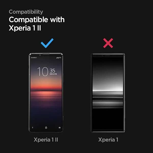 Xperia 1 II SPIGEN SCREEN PROTECTOR AND CASE RING 1