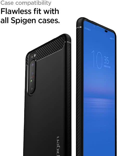 Xperia 1 II SPIGEN SCREEN PROTECTOR AND CASE RING 4