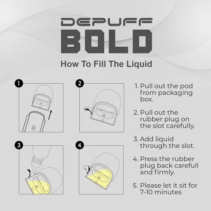 DePuff BOLD Kit with FREE 2 cartridge/Refillable Pod /Starter Kit 15