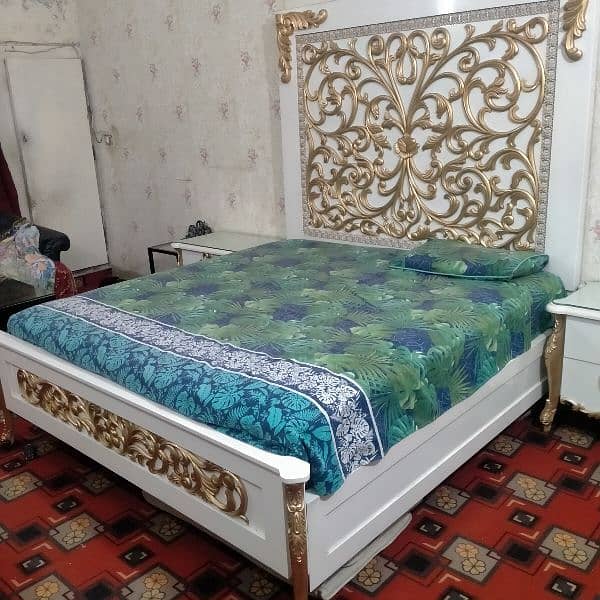 wooden king size bed set 2