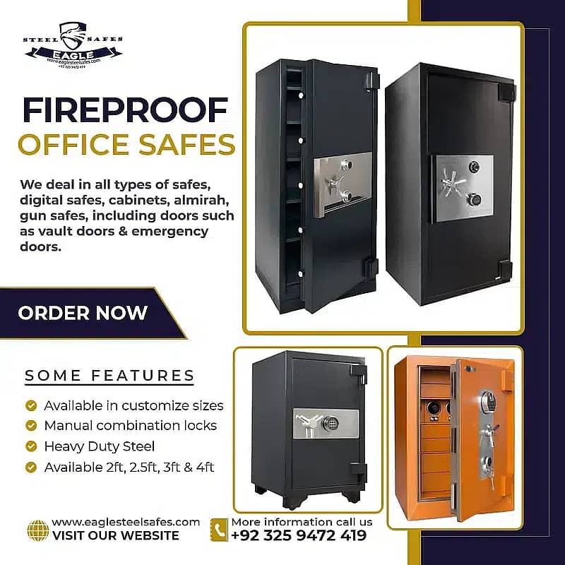 FIRE PROOF CABINET / GUN SAFES / BIOMETRIC SAFE LOCKS / CASH LOCKER 2