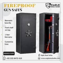 GUN SAFE / FIRE PROOF LOCKER / BIOMETRIC RIFLE SAFE / STEEL LOCKER