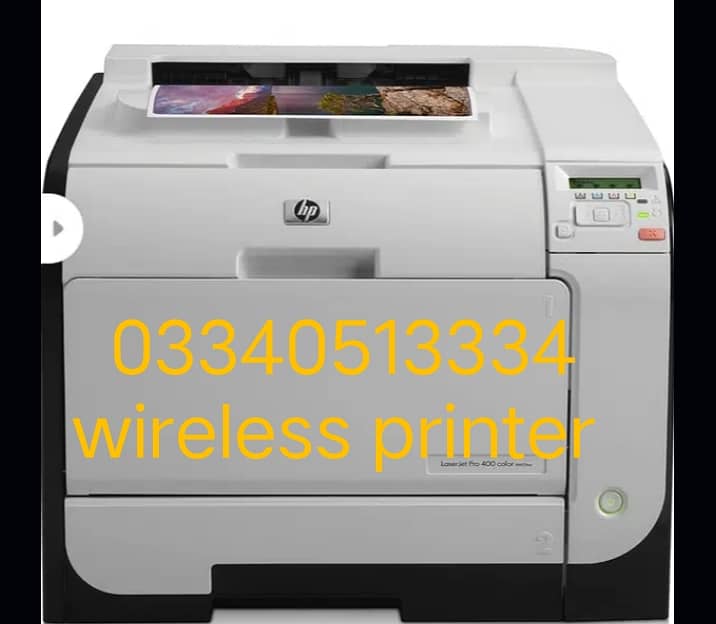 HP LASERJET PRO 400 WIFI COLOR PRINTER, WIRELESS,BUY IN LOW PRICE 0