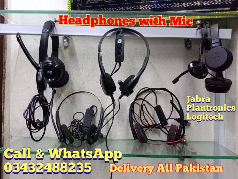 Logitech H 390 usb headphones with mic call center Plantronics jabra 5