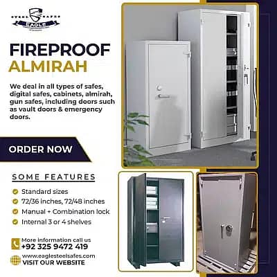 FIRE PROOF ALMIRAH,STEEL SAFES,FIREPROOF CABINETS,OFFICE CABINETS, 0