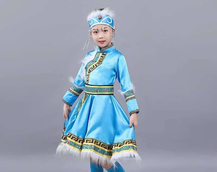 Children Mangolian Dance Costume - Cultural day dress - for events 0