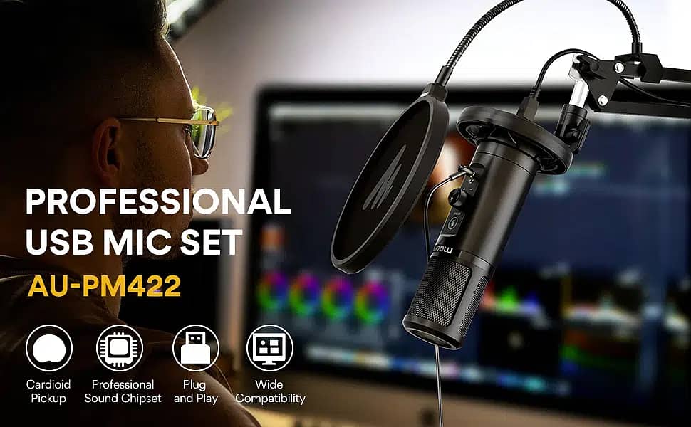 Professional voiceover podcasting Mic,Maono pm422 Recording Microphone 4