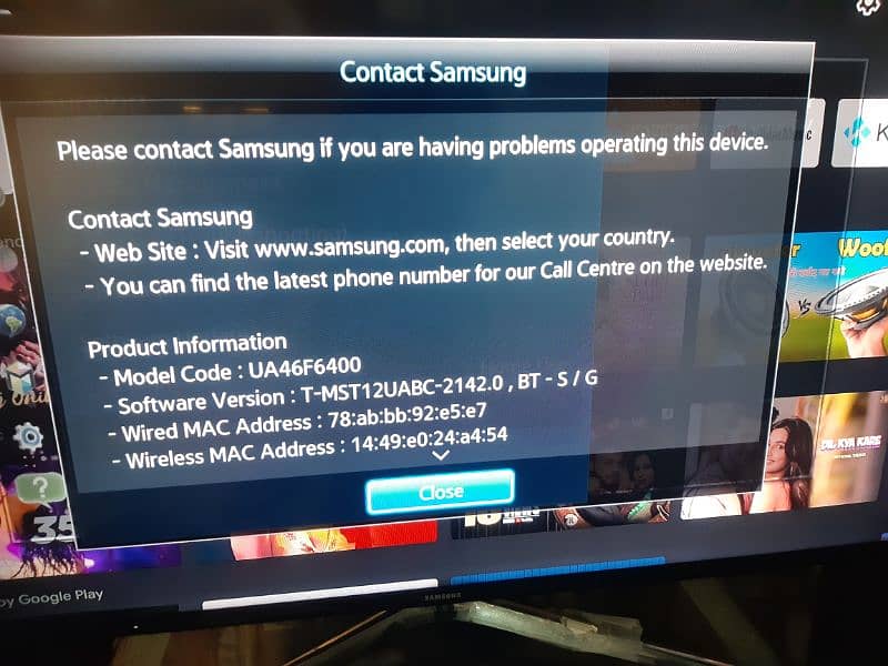 Samsung smart led tv original ua46f6400 4