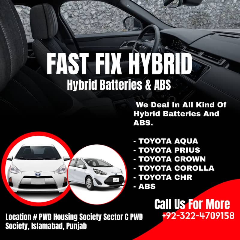 Toyota Prius , Aqua , Axio , Feilder , Camry Hybrid Battery And ABS 2