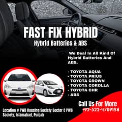 Prius , Aqua , Axio, Fielder , Camry , RX 450 Hybrid Battery & ABS