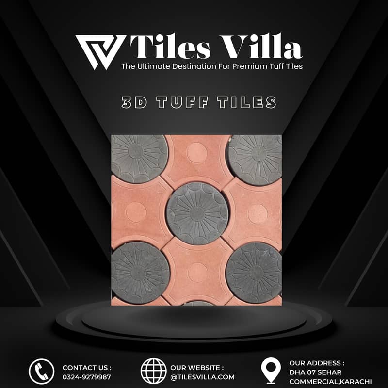 Tuff Tiles / Parking Tiles / Ramp Tiles / Car Porch Tiles / 3D Tough 2