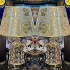 Table lamps pair in crystal/ best for weddings gifts