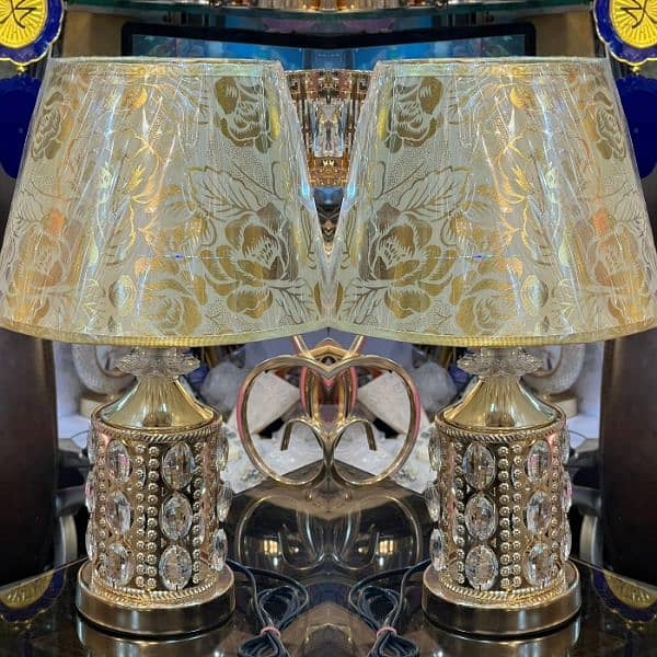 Table lamps pair in crystal/ best for weddings gifts 0