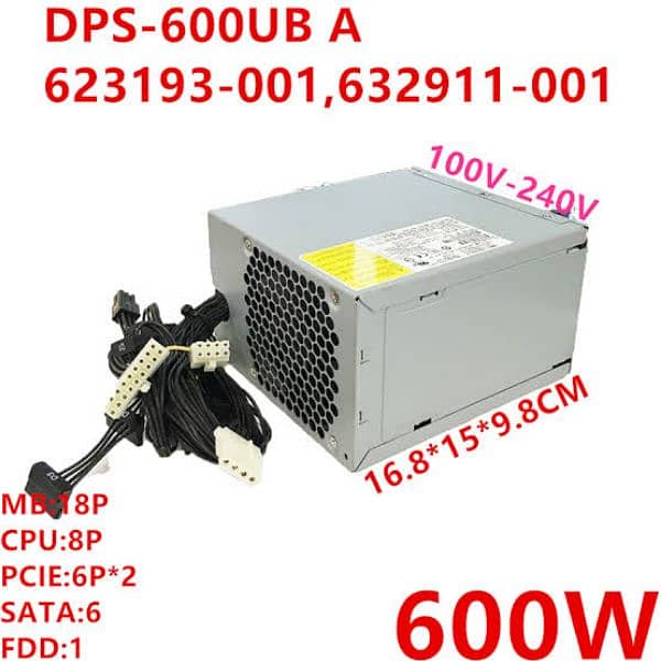 HP Xeon Z420 (600W) Graphic Card Power Supply 1