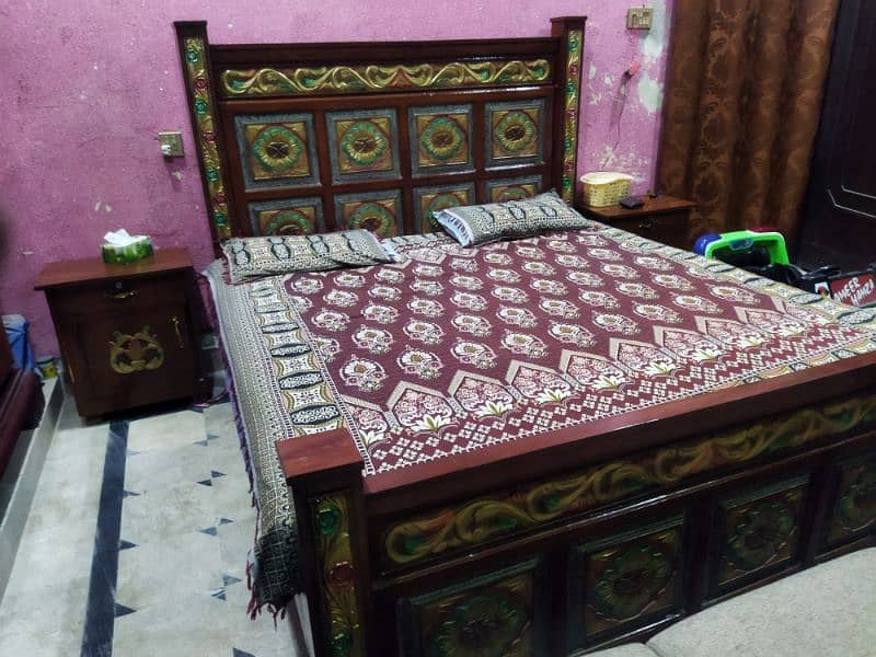 Bed with two side tables 2