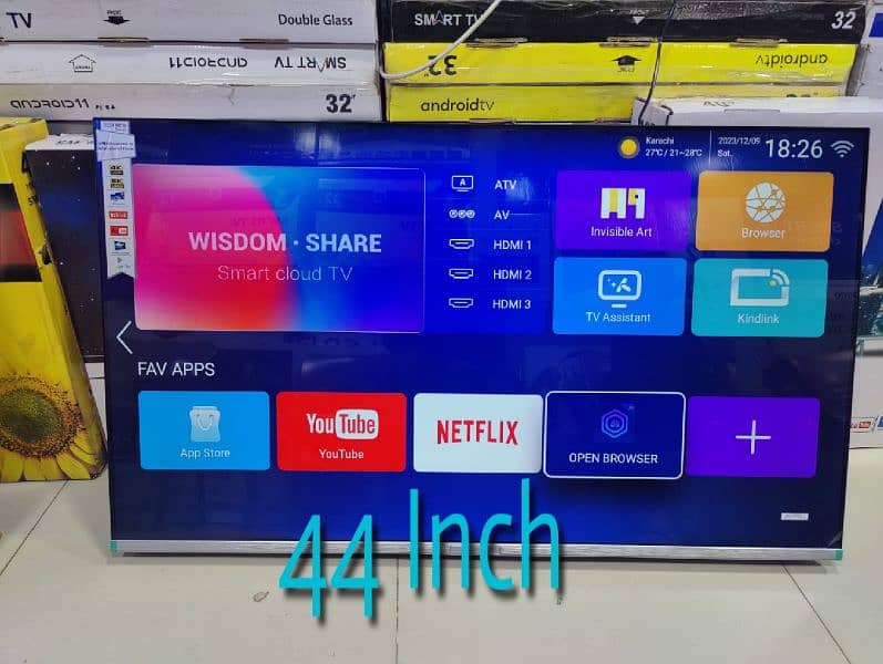 32" to 75" Inch WiFi led tv YouTube Android Brand New 6