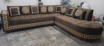 sofa set / l shape sofa / corner sofa set / velvet sofa 1