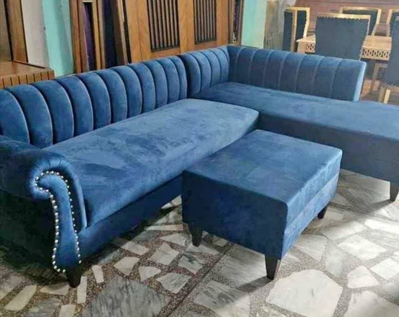 sofa set / l shape sofa / corner sofa set / velvet sofa 2