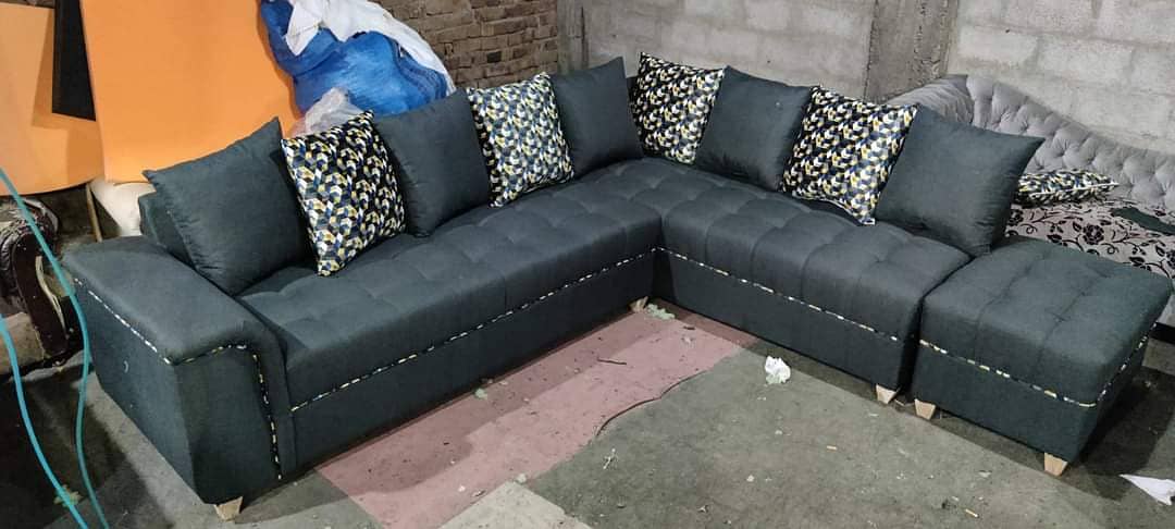 sofa set / l shape sofa / corner sofa set / velvet sofa 4