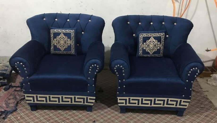 sofa set / 5 seater sofa set / wooden sofa set / versace sofa set 3