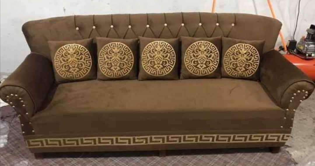 sofa set / 5 seater sofa set / wooden sofa set / versace sofa set 7