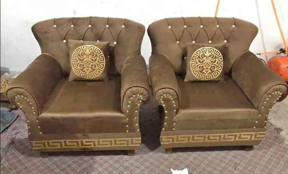 sofa set / 5 seater sofa set / wooden sofa set / versace sofa set 8