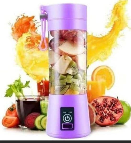 Portable And Rechargeable Battery Juicer & Blender, Free delivery i 1