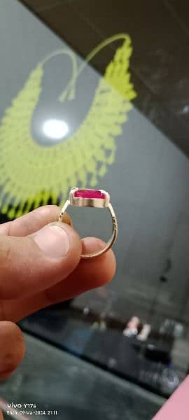 Pure Chandi ring for man  Hand made 2