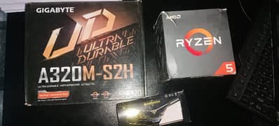 Ryzen 2600x, A320 S2h,oloy 8gb rgb ram ,thunder shreddercase evga 500w