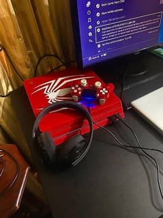 ps4 pro (spider-man limited edition) + sony gold headset + 2 games
