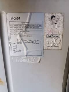 Haier Dryer 6-KG 
And the Electrolux washing machine is  full size