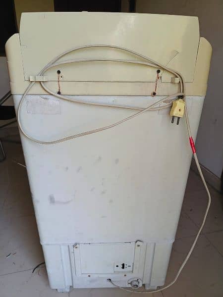 Haier Dryer 6-KG 
And the Electrolux washing machine is  full size 9