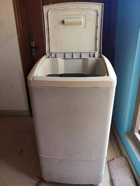 Haier Dryer 6-KG 
And the Electrolux washing machine is  full size 13