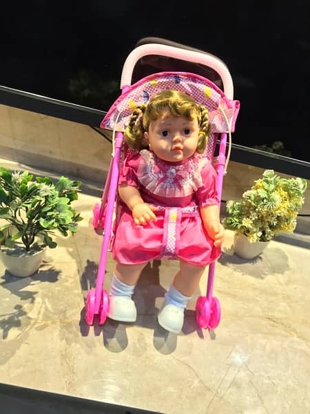 Adorable Baby Doll with stroller 2
