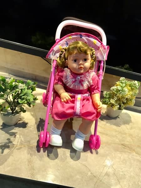 Adorable Baby Doll with stroller 3