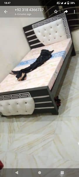 single bed, double bed, bed, new bed, poshish bed 11