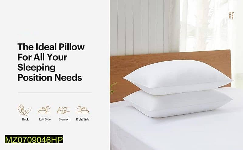 Ball Fiber Filled Bed Pillow - Pack of 2 cash on delivery available 2